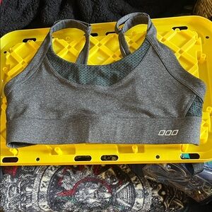 Lorna Jane Charcoal Sports Bra with Subtle Logo